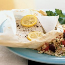 Mediterranean Mahimahi in Parchment with Couscous recipe