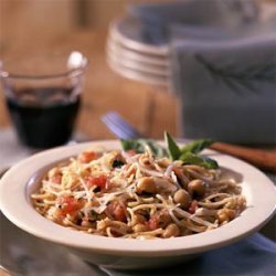 Pasta Skillet with Tomatoes and Beans recipe