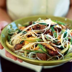 Korean Clear Noodles with Mixed Vegetables recipe
