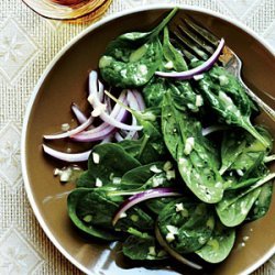 Spinach with Garlic Vinaigrette recipe