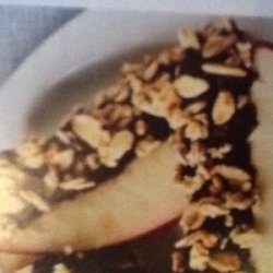 Chocolate-granola apple wedges recipe