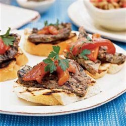 Grilled Bread with Tuscan-Style Lamb recipe