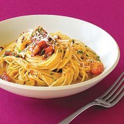 Capellini with Bacon and Bread Crumbs recipe