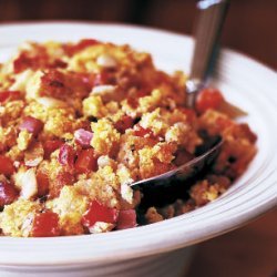 Corn Bread Dressing with Ham, Fennel, and Carrots recipe