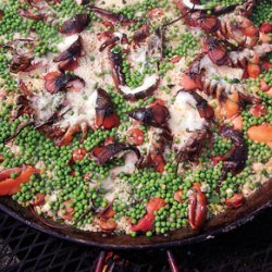Grilled Lobster Paella recipe