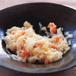 Creamy Rice with Parsnip Purée and Root Vegetables recipe