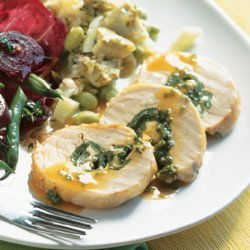 Turkey Breast Roulade with Green Chiles and Feta recipe