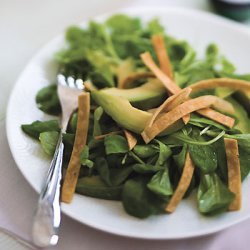Mâche and Avocado Salad with Tortilla Strips recipe
