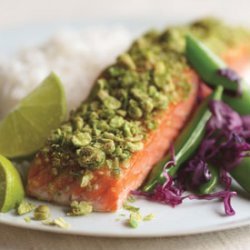 Crunchy Wasabi Salmon with Lime recipe
