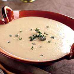 Celery Root Bisque with Thyme Croutons recipe