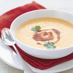 Chilled Corn Soup with Adobo Swirl recipe