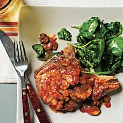 Pork Chops with Grits and Red-Eye Gravy recipe