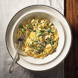 Orzotto with Green and White Asparagus recipe