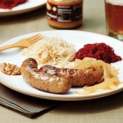 Grilled Beer-cooked Sausages recipe