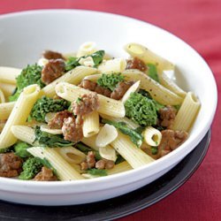 Penne with Sausage, Garlic, and Broccoli Rabe recipe