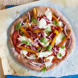 Individual Fresh Mozzarella-Tomato Pizzas recipe