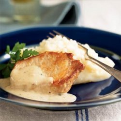 Pork Chops with Country Gravy and Mashed Potatoes recipe