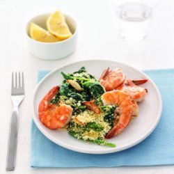 Shrimp with Arugula Couscous recipe