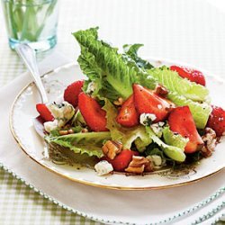 Romaine with Toasted Pecans and Pickled Strawberries recipe