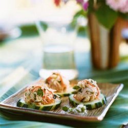 Crab Salad on Cucumber Rounds recipe