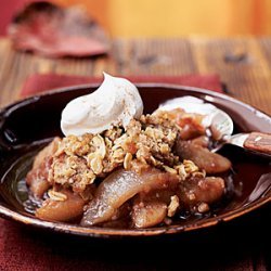 Red Wine Pear Crisp with Spiced Streusel recipe