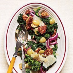 Sauteed Sausage and Grapes with Broccoli Rabe recipe