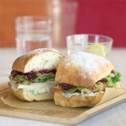Turkey Sandwiches with Shallots, Cranberries, and Blue Cheese recipe