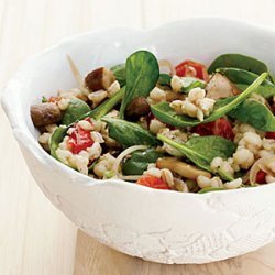 Barley-and-Spinach Salad with Tofu Dressing recipe