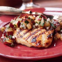 Grilled Chicken Breasts with Plum Salsa recipe
