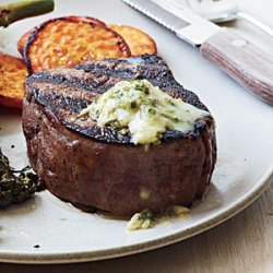 Pan-Seared Steak with Chive-Horseradish Butter recipe