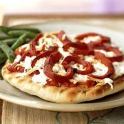 Grilled Pizza with Smoked Tofu and Roasted Red Peppers recipe