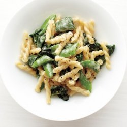 Pasta wtih Snap Peas, Basil and Spinach recipe