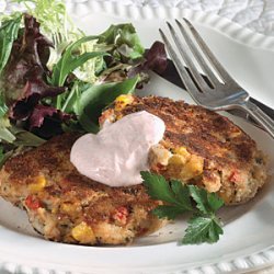 Louisiana Deviled Crab Cakes With Hot Peppered Sour Cream recipe