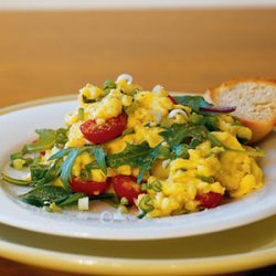 Scrambled Eggs with Asian Greens recipe