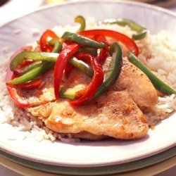 Glazed Turkey Cutlets and Bell Peppers recipe
