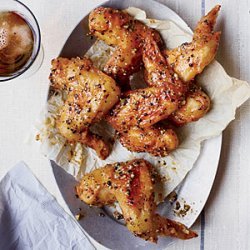 Hot-and-Sticky Lemon-Pepper Chicken Wings recipe