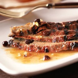 Barbecued Flank Steak with Chutney-Bourbon Glaze recipe