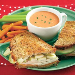 Grilled Turkey, Cheddar and Apple Sandwiches recipe
