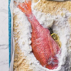 Salt-Roasted Whole Red Snapper recipe