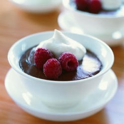 Chocolate-Cinnamon Pudding with Raspberries recipe