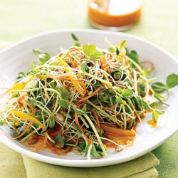 Spicy Sunflower Salad with Carrot Dressing recipe
