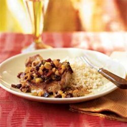 Pan-Seared Pork Chops with Dried Fruit recipe