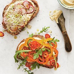 Hummus-Veggie Sandwich on Whole Grain recipe