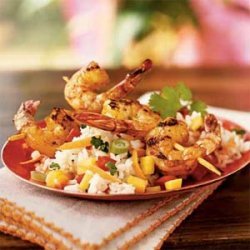 Mango Rice Salad with Grilled Shrimp recipe