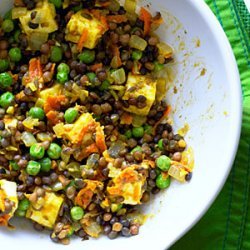 Curried Lentils with Paneer recipe