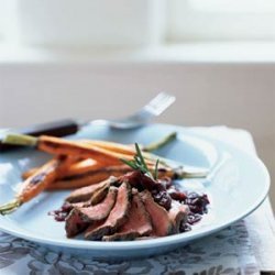 Rosemary Salt-Crusted Venison with Cherry-Cabernet Sauce recipe