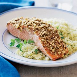 Almond and Spice-crusted Grilled Salmon recipe