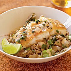 Halibut with Coconut-Red Curry Sauce recipe