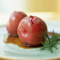 Sugar-Roasted Plums with Balsamic and Rosemary Syrup recipe