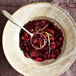 Cranberry Sauce with Cassis and Dried Cherries recipe